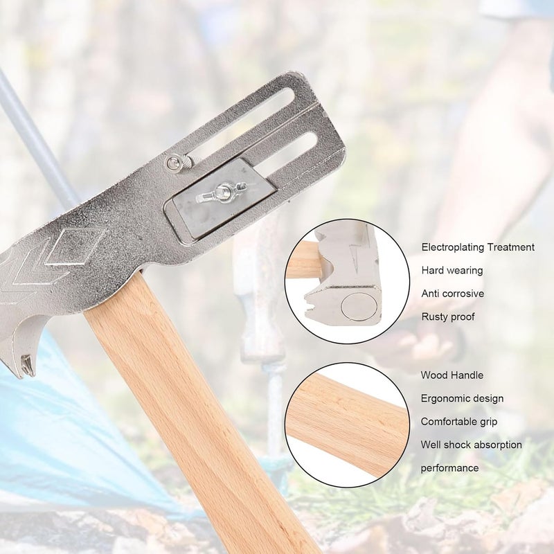 Dpofirs Hacha Para Roofing, Achas Para Roofing, Magnetic Roofing Hammer Multi Functional Ergonomic Handle Roofing Hatchet for Roof Construction Repair - Image 3